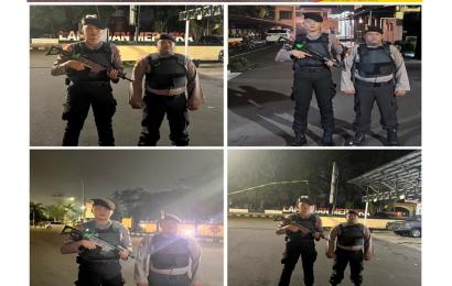 Jaga Keamanan Mako Anggota Piket Patroli Berkala di Mako Polresta Bengkulu