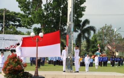Kapolres Kepahiang Hadiri  Upacara Peringatan Hari Pahlawan di Lapangan Pemda Kepahiang