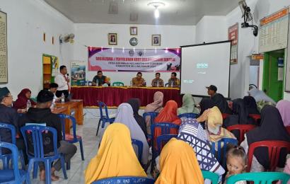 Kanit Reskrim Polsek Sukaraja Sosialisasikan dan Berikan Penyuluhan Hukum Terkait KDRT dan Pelecehan Seksual di Desa Sukamaju
