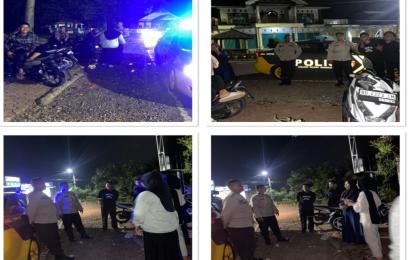 Cegah Aksi Kriminal, Personel Polsek Muara Bangkahulu Patroli Keliling di Malam Hari 