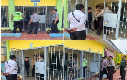 Polsek Muara Bangkahulu Monitoring Razia di LPKA Kelas II Bentiring 