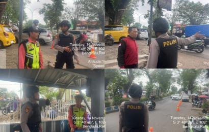 Antisipasi Tindak Pidana, Sat Samapta Polresta Bengkulu Patroli di Seputaran SD IT Rabbani 