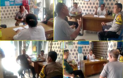 Sambangi Kantor Kelurahan Pagar Dewa, Polsek Selebar Sampaikan Imbauan Kamtibmas 