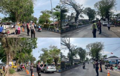Personel Sat Latas Polresta Bengkulu dan Polsek Jajaran Rutin Gelar Pengaturan Lalin di Lokasi Rawan Macet 