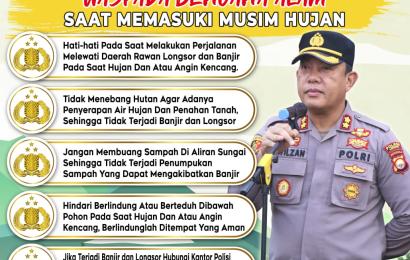 Imbauan Kapolres Lebong: Waspada Bencana Alam di Musim Hujan