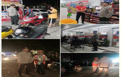 Ciptakan Rasa Aman, Personel Polsek Ratu Samban Patroli Malam