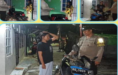 Patroli Malam Personel Polsek Teluk Segara