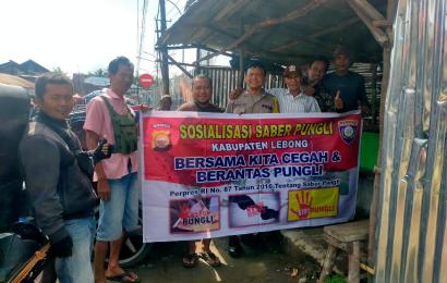 Cegah Pungli, Bhabinkamtibmas Polsek LU Sosialisasi di Kelurahan Pasar Muara Aman
