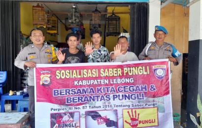Polsek Lebong Atas Sosialisasi Saber Pungli di Desa Daneu