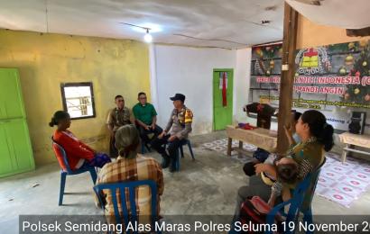 Kegiatan Minggu Kasih PolsekS emidang Alas Maras Oleh Personil Polsek Semidang Alas Maras