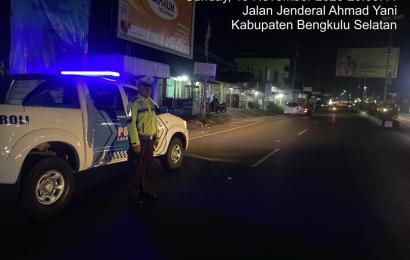 Sat Lantas Polres BS, Gelar KRYD Antisipasi  3C dan  Balap Liar Minggu Dini Hari