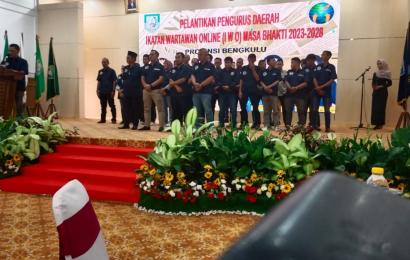 Kasi Humas Polresta Bengkulu Hadiri Pelantikan Kepengurusan IWO Provinsi Bengkulu