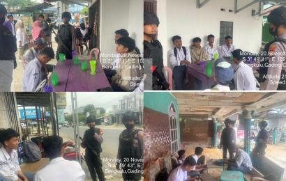 Antisipasi Tawuran Antar Pelajar, Personel Sat Sampta Sambangi dan Sampaikan Imbauan Kamtibmas 