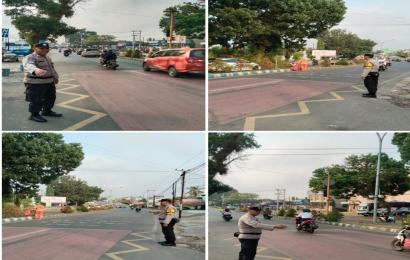 Sat Lantas Polresta Bengkulu Patroli di Seputaran MTSN 1 Kota Bengkulu 