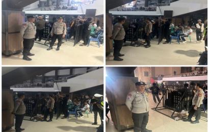 Personel Polsek Gading Cemapaka Lakukan Pengamanan  Konser Musik Bengkulu Peduli Palestina