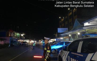 Polres Bengkulu Selatan Patroli Blue Light, Cegah Aksi Balap Liar 