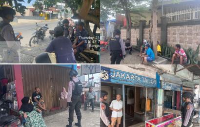 Sambangi Warga, Personel Sat Samapta Sampaikan imbauan Cegah Tindakan 3C 