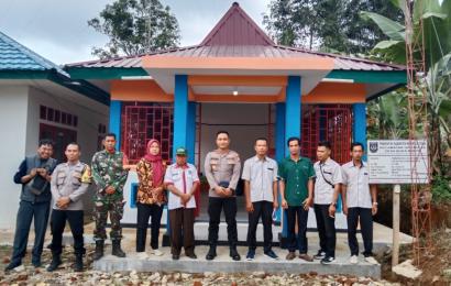 Kapolsek Giri Mulya Melaksanakan Monev Pembangunan Fisik TA 2023 di Desa Suka Mulya
