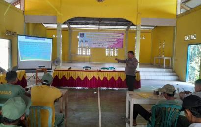 Polsek Giri Mulya Melaksanakan Pelatihan dan Pembinaan Kemasyarakatan Linmas Desa Giri Mulya