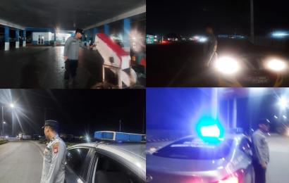 Patroli Dini Hari, Polsek KSKP Pulau Baai Keliling di Seputaran Wilkum Cegah Gangguan Kamtibmas 