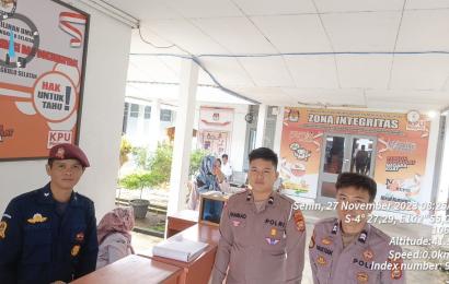 Polres BS Tingkatkan Pengamanan di Kantor KPU Jelang Pemilu 