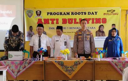 Program Roots Day Kapolsek Ketahun Berikan Sosialisasi Anti Bullying kepada Siswa/i SMK N 5 Bengkulu Utara