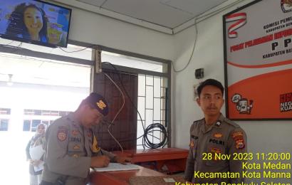 Wujudkan Kamtibmas yang Kondusif Saat Tahapan Kampanye, Sat Samapta Polres BS Intensifkan Patroli ke Kantor KPU, Gudang dan Bawaslu 
