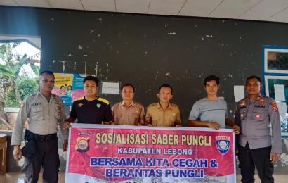 Polsek Lebong Atas Sosialisasi Saber Pungli di Kelurahan Tanjung Agung