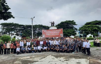 Polres Kepahiang Amankan Apel Siaga Pengawasan Tahapan Kampanye Pemilu 2024 Oleh Bawaslu Kepahiang