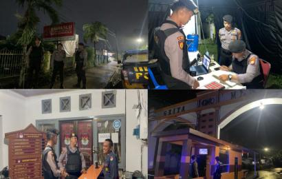 Patroli Mobiling Sat Samapta Polresta Bengkulu Sambangi Kantor KPU dan Bawaslu Kota Bengkulu
