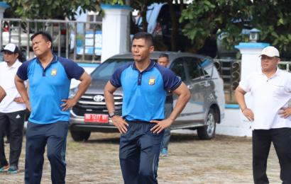 Wakapolres Lebong Ikuti Senam Bersama Dalam Rangka HUT Kabupaten Lebong Ke-20