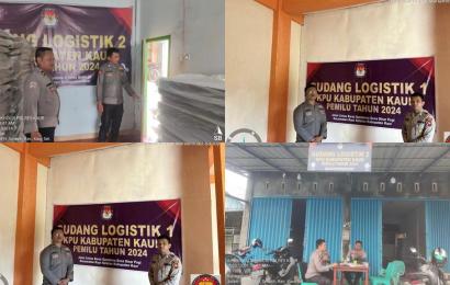 Personel OMB Polres Kaur Patroli dan Laksankan Pengamanan di Gudang Logistik KPUD Kaur 