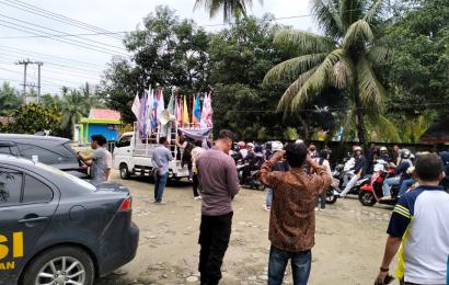 Polres Kaur Monitoring Kegiatan Sosialisasi Hari Pemungutan Suara Pemilu Tahun 2024 Oleh PPK Kaur Selatan