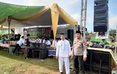Personel Polsek Seluma Lakukan Pengamanan Pengajian Manaqib Kubro Syekh Abdul Qodir Al Jailani
