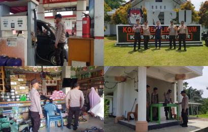 Pengawasan Kamtibmas di Wilkum Polrsek Kaur Selatan Gelar Patroli 