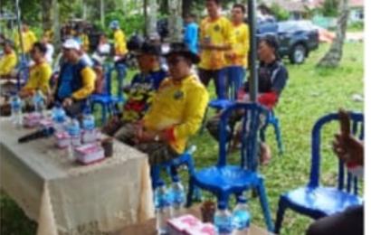 Kapolsek Seginim  Hadiri Pelepasan Kegiatan Bhakti Sosial Berburu Hama Babi Massal