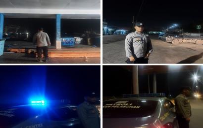 Patroli Dini Hari, Polsek KSKP Pulai Baai Berikan Rasa Aaman