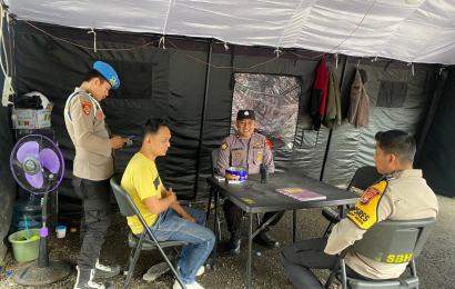 Kapolres Kepahiang Cek Kesiapan Personel yang Berjaga di Gudang logistik KPU