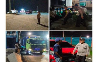 Berikan Rasa Aman dan Kondusif di Wilyah Hukum, Polsek KSKP Pulau Baai Patroli Malam Hari 