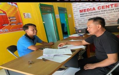 Unit intelkam Polsek Semidang Alas Maras Melaksanakan Penggalangan dengan Panwascam 