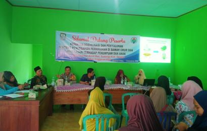 Bhabinkamtibmas Polsek Sukaraja Menghadiri Sosialisasi dan Penyuluhan Tentang Pencegahan Pernikahan di Bawah Umur dan Kekerasan Terhadap Perempuan dan Anak