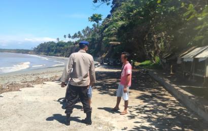 Pastikan Kondisi Perairan Aman dan kondusif  , Kasubsatgas Banops OMB Polairud Polres BS Patroli Wilayah Pantai   
