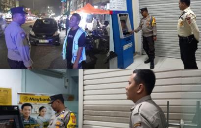 Patroli Malam, Personel Polsek Ratu Samban  Sampaikan Imbauan Lewat Sambang Kamtibmas