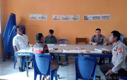 Cipkon Kamtibmas yang Kondusif Jelang Pemilu, Polsek Pino Sambangi PPK dan Panwascam Pino