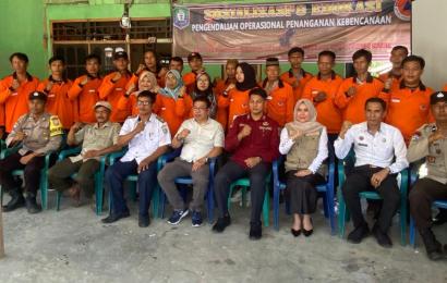 Bhabinkamtibmas Polsek Maje, Hadiri Undangan Sosialisasi dan Edukasi Pengendalian dan Penanganan Bencana  