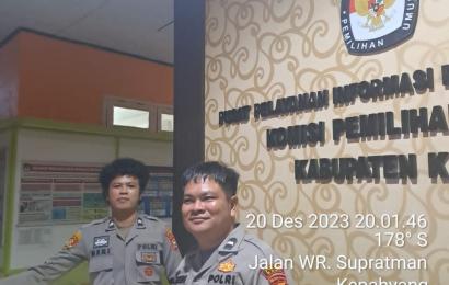 Operasi Mantap Brata Nala Polres Kaur Patroli Pengamanan di KPUD Kaur 