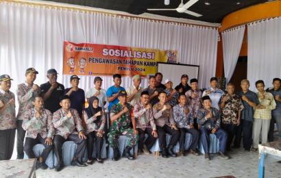 Kapolsek Ketahun Sosialisasi Pegawasan Tahapan Pemilu Tahun 2024