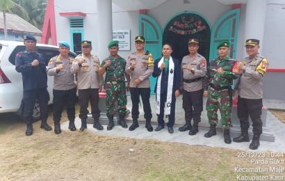 Pastikan Perayaan Natal Berjalan Aman, Kapolres Kaur Pantau Langsung Pengamanan di Gereja 