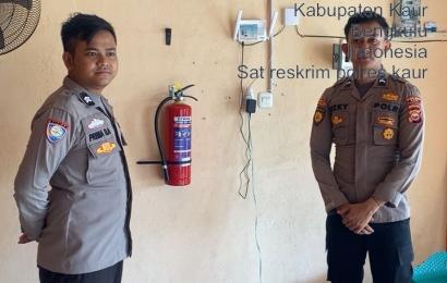 Tingkatkan Sitkamtibmas yang Kondusif, Personel Polres Kaur Patroli Pengamanan di Gudang Logistik