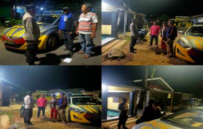 Personel Polsek Teluk Segara Patroli ke Kelurahan Pondok Besi, Ingatkan Warga Cegah Kamtibmas  